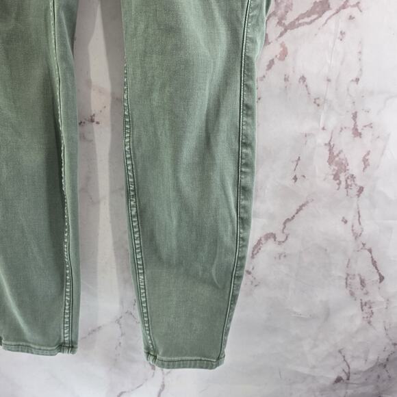 Spanx Pants Womens Large Green High Rise Stretch Twill Ankle Cargo Cropped - Picture 4 of 13